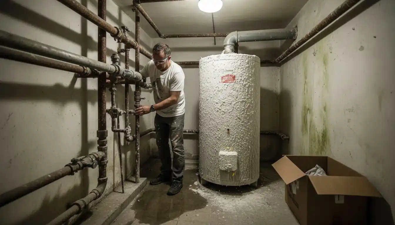 Contrôle de l’état des anciennes canalisations dans une buanderie à Bruxelles