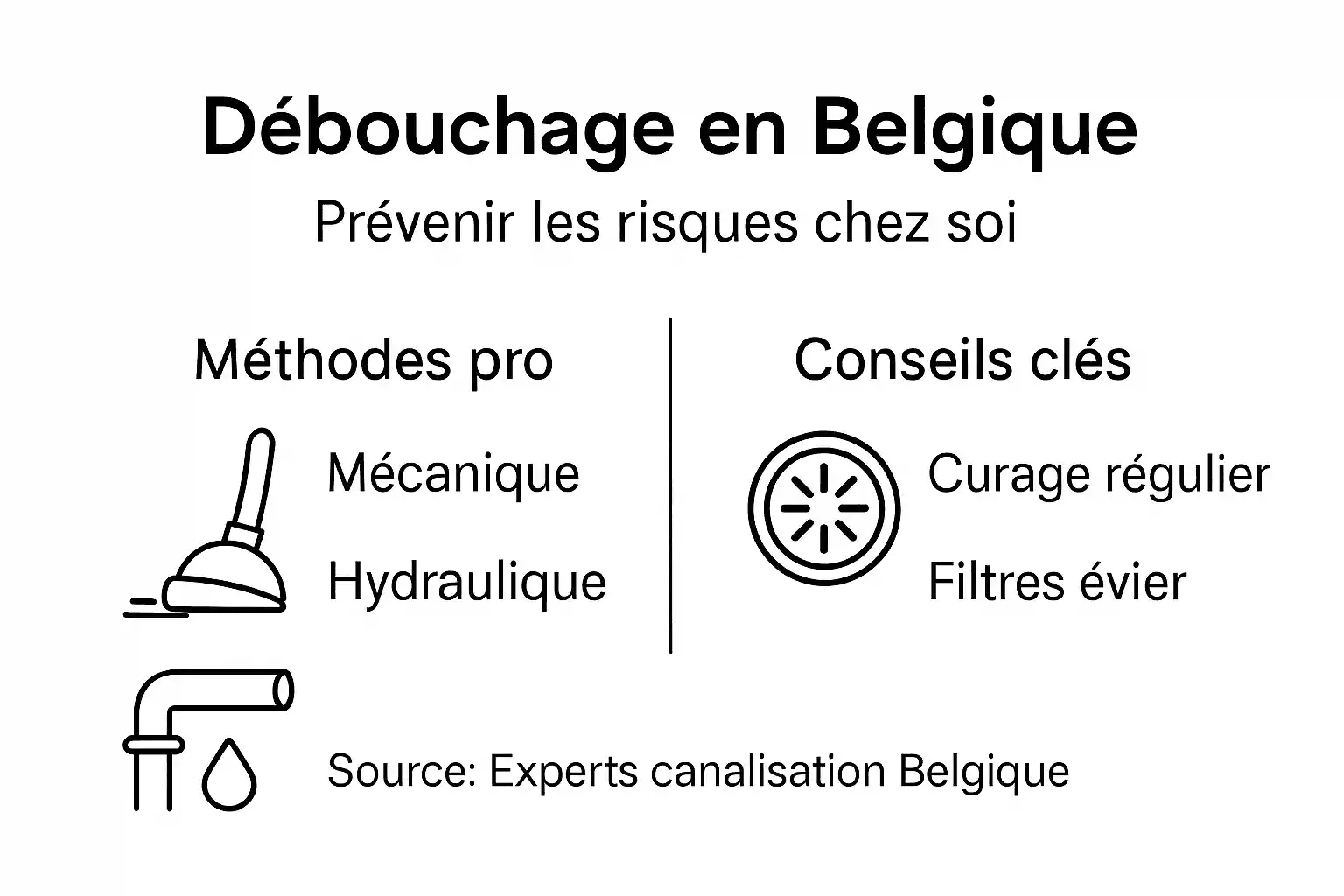 Infographie : conseils pratiques pour éviter les problèmes de canalisation en Belgique
