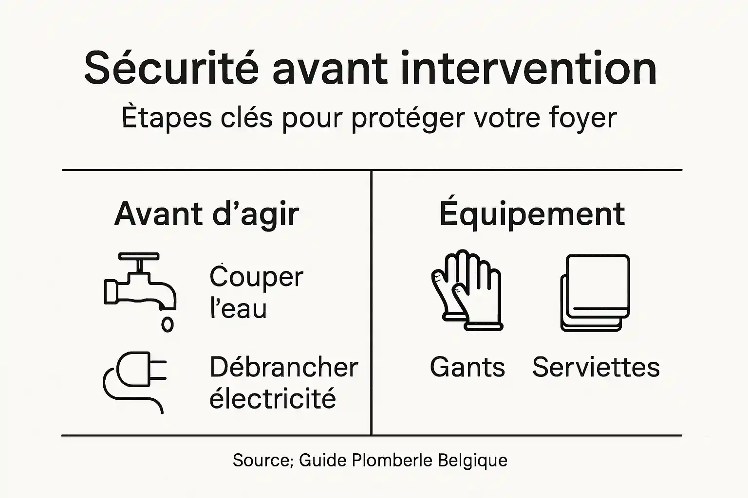 Infographie : les bons réflexes à adopter en cas d’urgence plomberie
