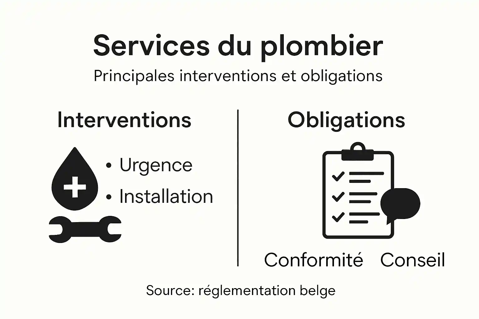 Infographie : missions et responsabilités du plombier