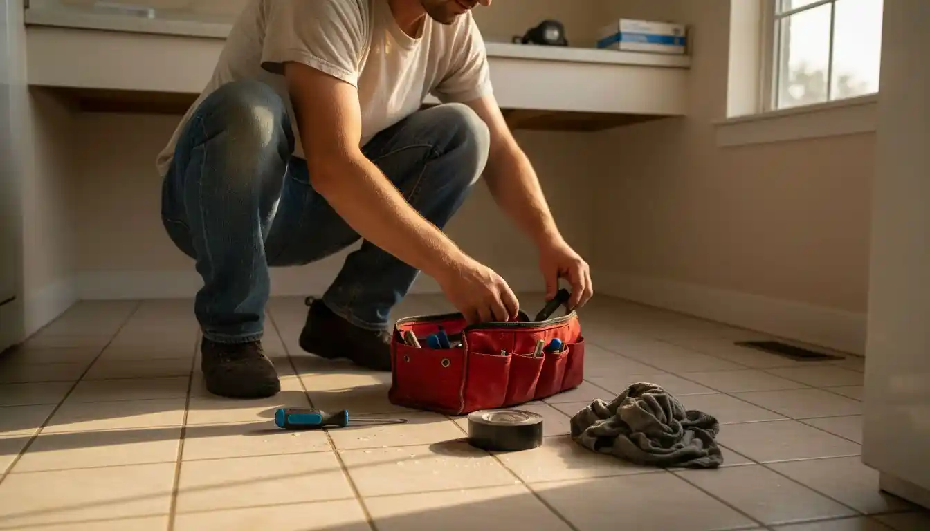 Avoir sous la main le matériel nécessaire pour intervenir rapidement en cas de fuite