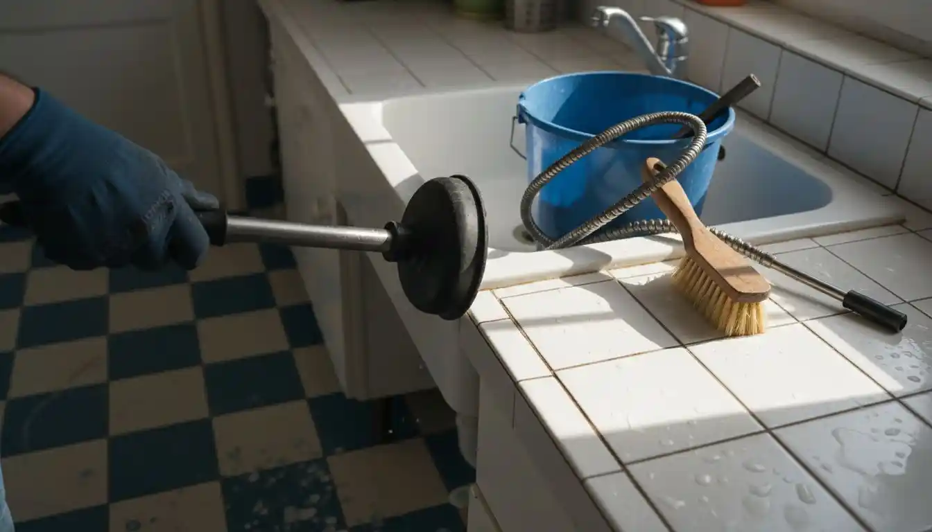 Ventouse manuelle pour déboucher facilement votre évier : l’outil indispensable pour venir à bout des bouchons tenaces.